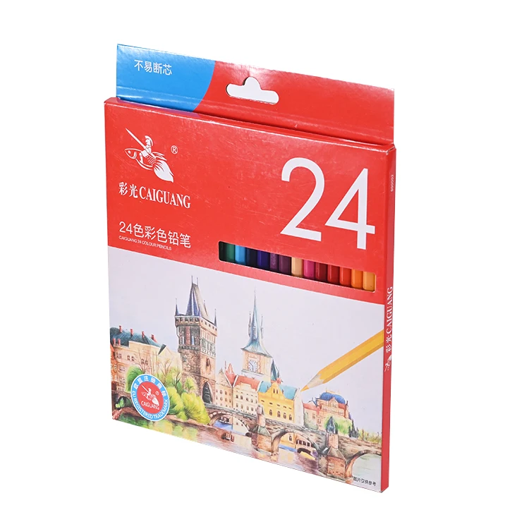 
Hot Selling In America Break-resistant Leads Professional Set 24 Colors Colored Pencil 