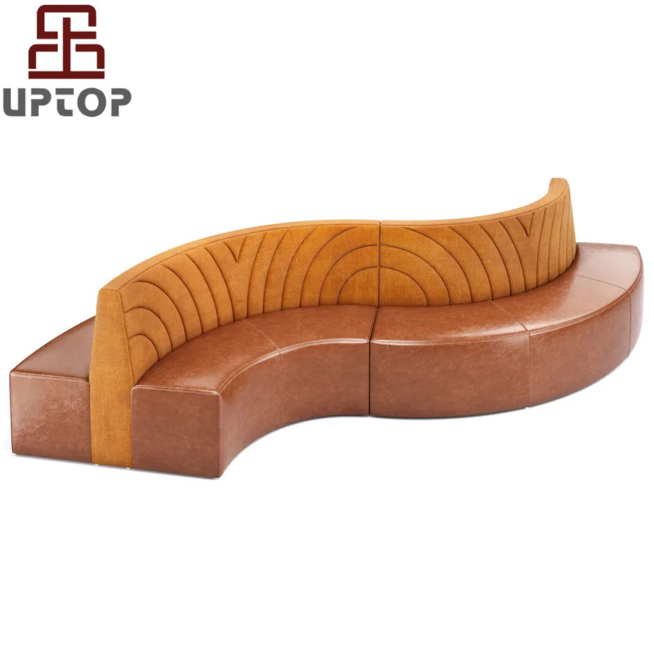 Wholesale Bar Furniture cafe sofa S-shaped Restaurant booth seating dining set