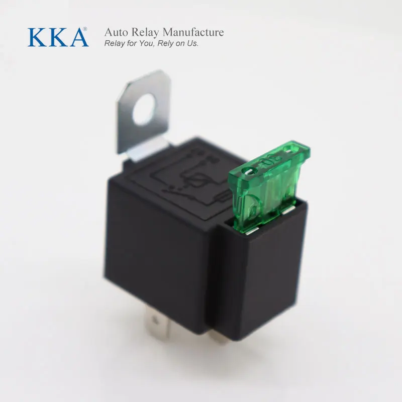 KKA-A4F 30A Automotive Fuse Relay 12V 4 pin, with Metal Bracket, JD1912 Car Relay