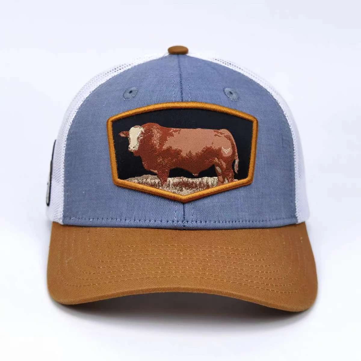 Custom hot sale applique classic retro yupong snapback polyester mesh Sports caps hat 6 panels woven patch fitted Baseball Cap