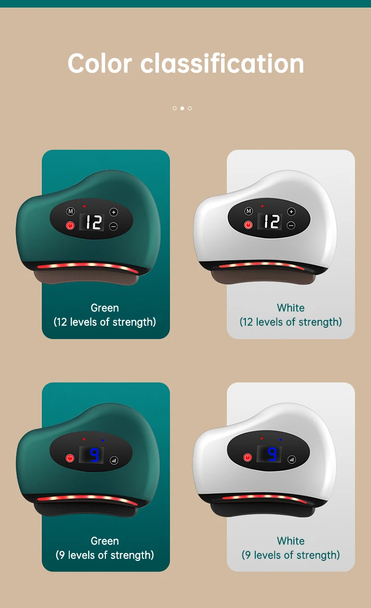 Arc Scraping Warm Compress Natural Facial Massage Heating Intelligent Electric Gua Sha Massager Real Bian Stone Gua Sha