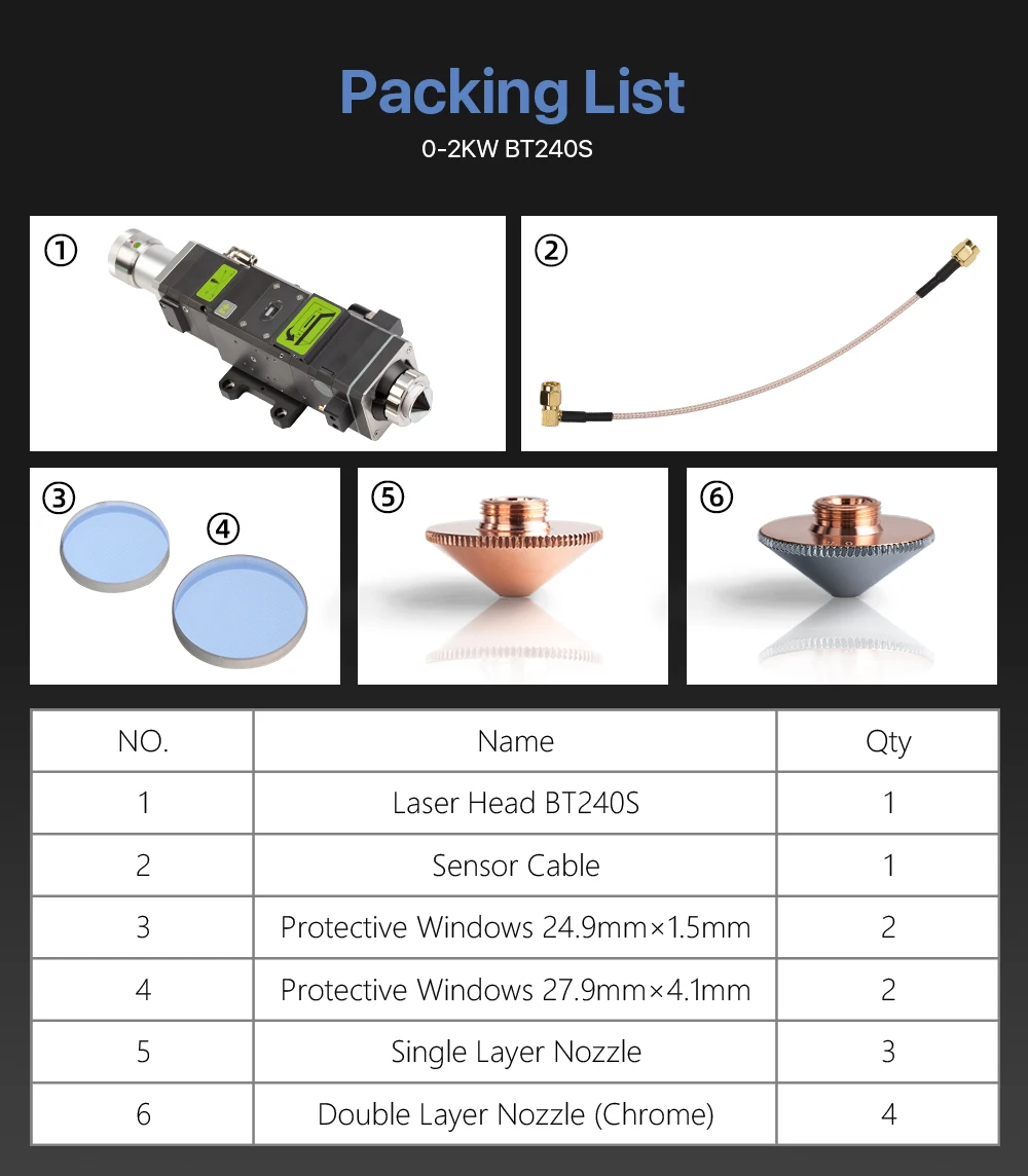 Original Empower 3.3kw Fiber Laser Cutting Head BT240S Auto Focus