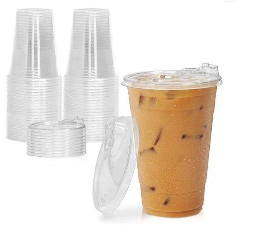 Custom logo printing eco friendly compostable clear pla cold drink cup disposable 100% biodegradable pla cups plastic
