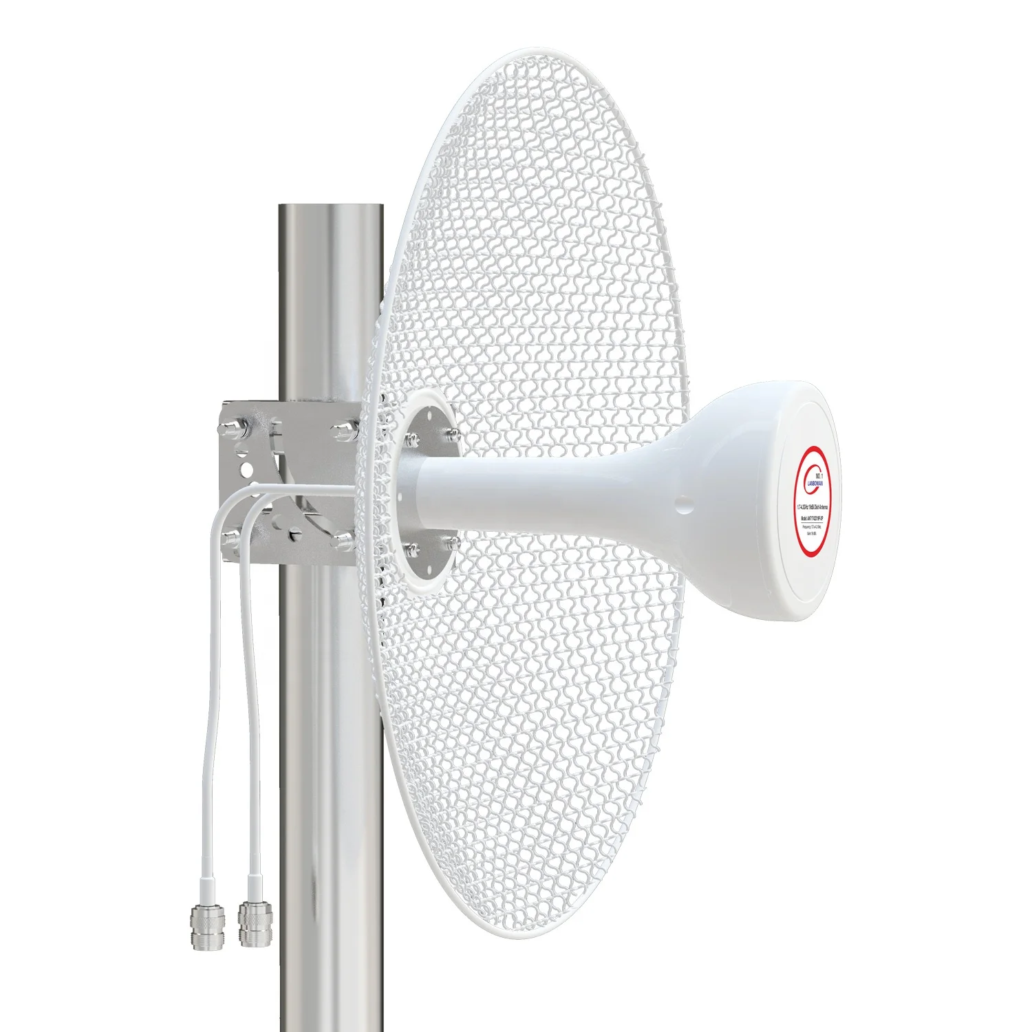 1.7-4.2GHz 2*19 dBi Gain Hyperbolic Antenna Mesh Parabolic 2x2 MIMO Dish Antenna for huawei radio ZTE mikrotik