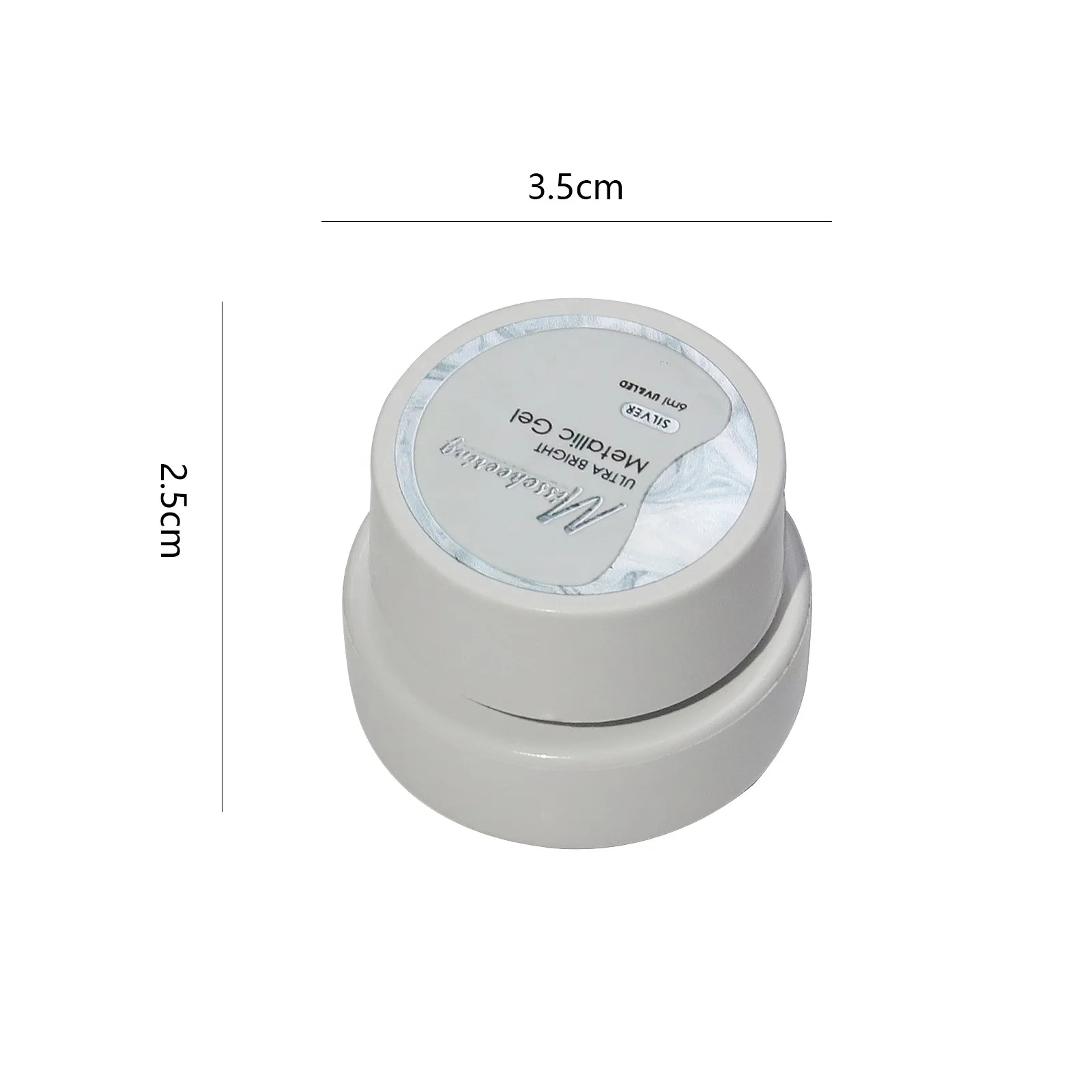 Free Logo 6ml Metal Gel Nail Polish UV Led Mirror Silver Metallic Painting Gel Nail Polish