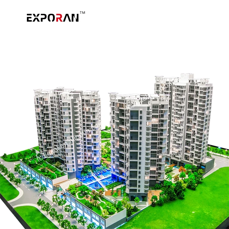 HO Scale Building Model Architects Model  Suitable For Real Estate gifts Development