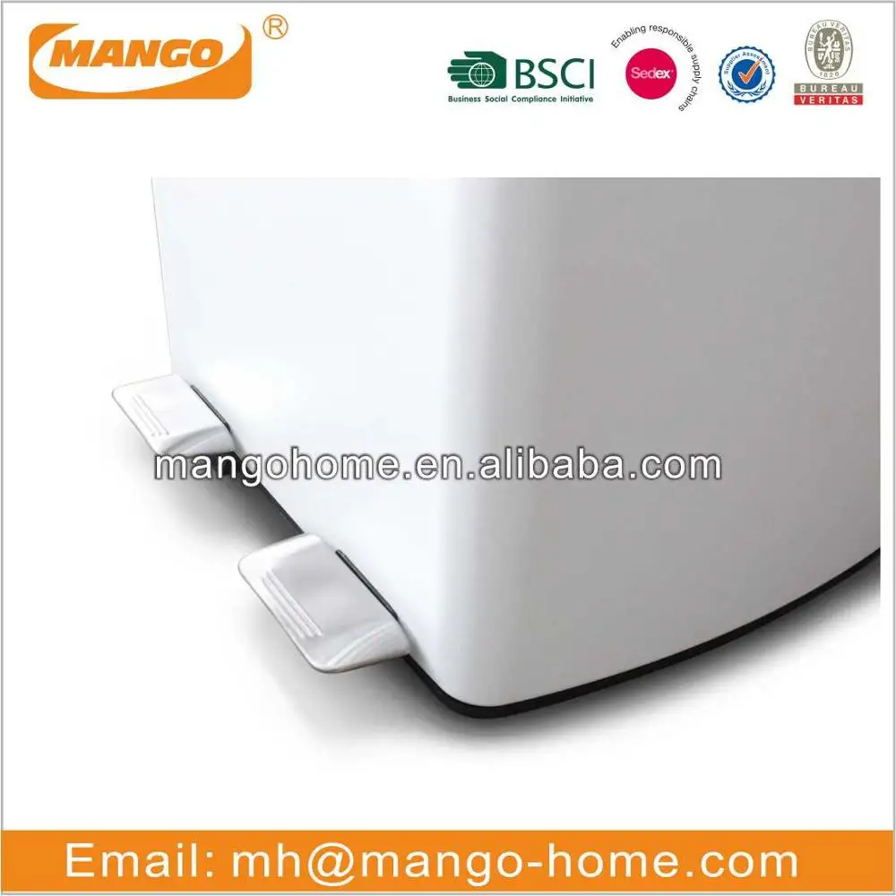 2 Compartment Indoor Household Kitchen Pedal Recycle Trash Bin Steel Recycle Waste Bin