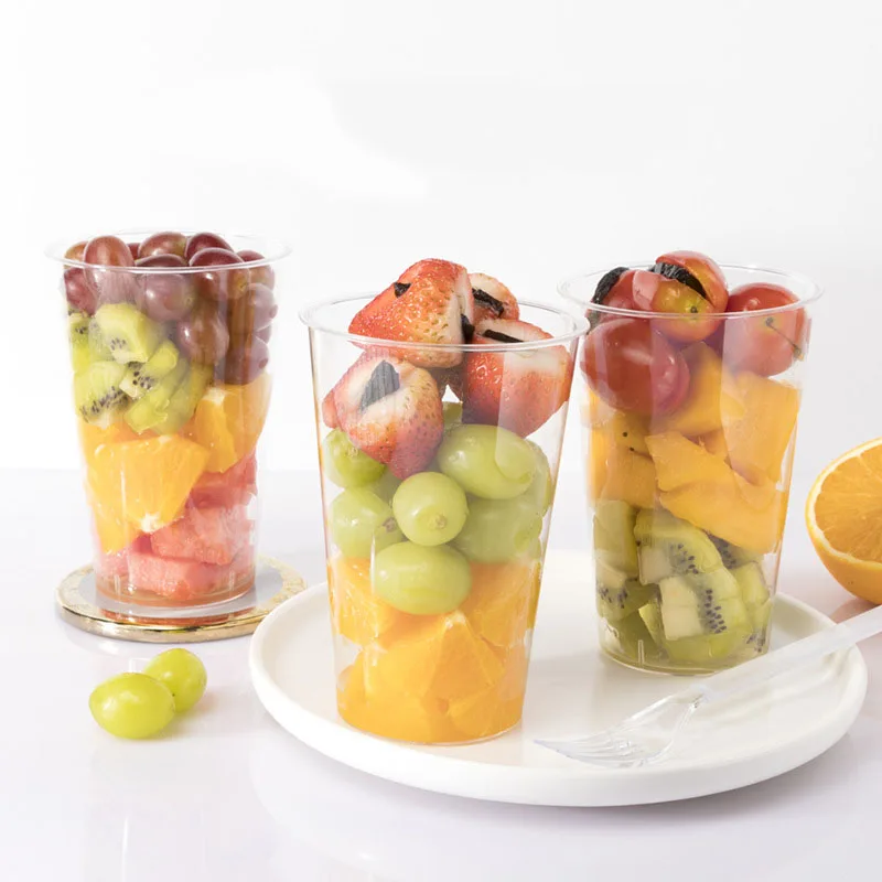 Plastic Cups 200Ml Desert Saucers Wall Mounted Holder Mousse Panda Lids Straw Milk Coffee Disposable Cup With Lid And Stirrer