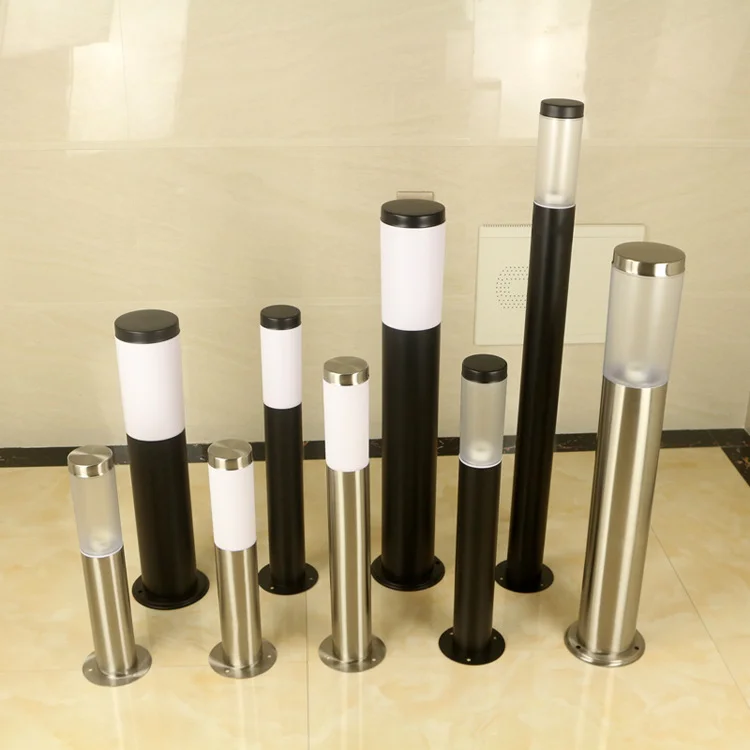 Outdoor Waterproof Stainless Steel or Aluminium + PC or Acrylic Landscape Bollard Light Led Bollard Garden Lights Lawn Lights