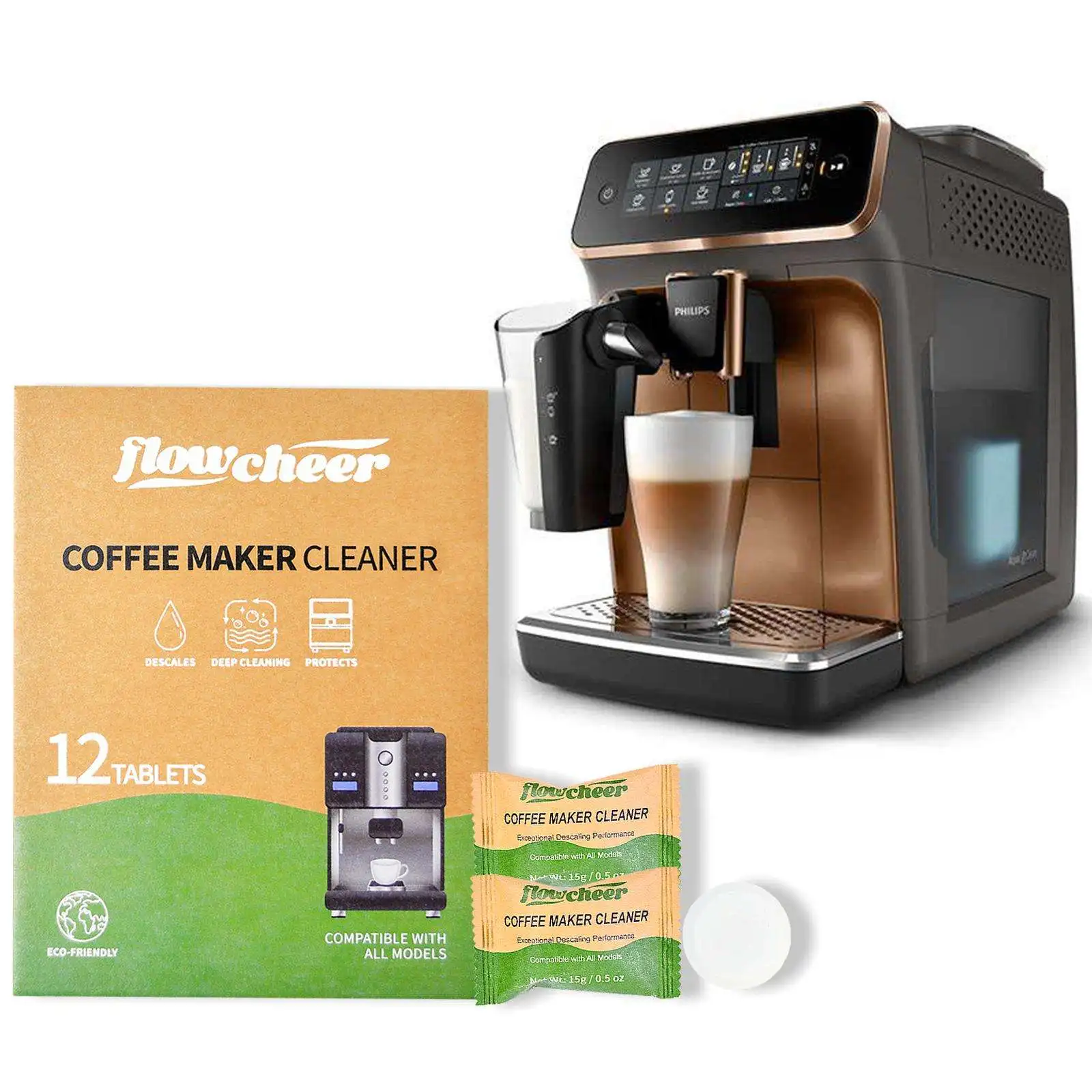 Eco-Friendly Household Coffee Machine Cleaning Tablets Solid Effective Descaling Tablets