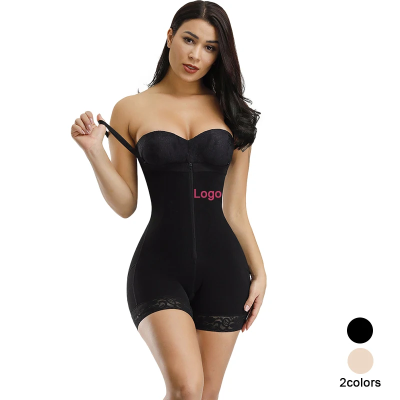 Прямая поставка; Женская моделирующая одежда средства ухода за кожей, которая контролирует живот Fajas Colombianas после операции Корректирующее белье боди
