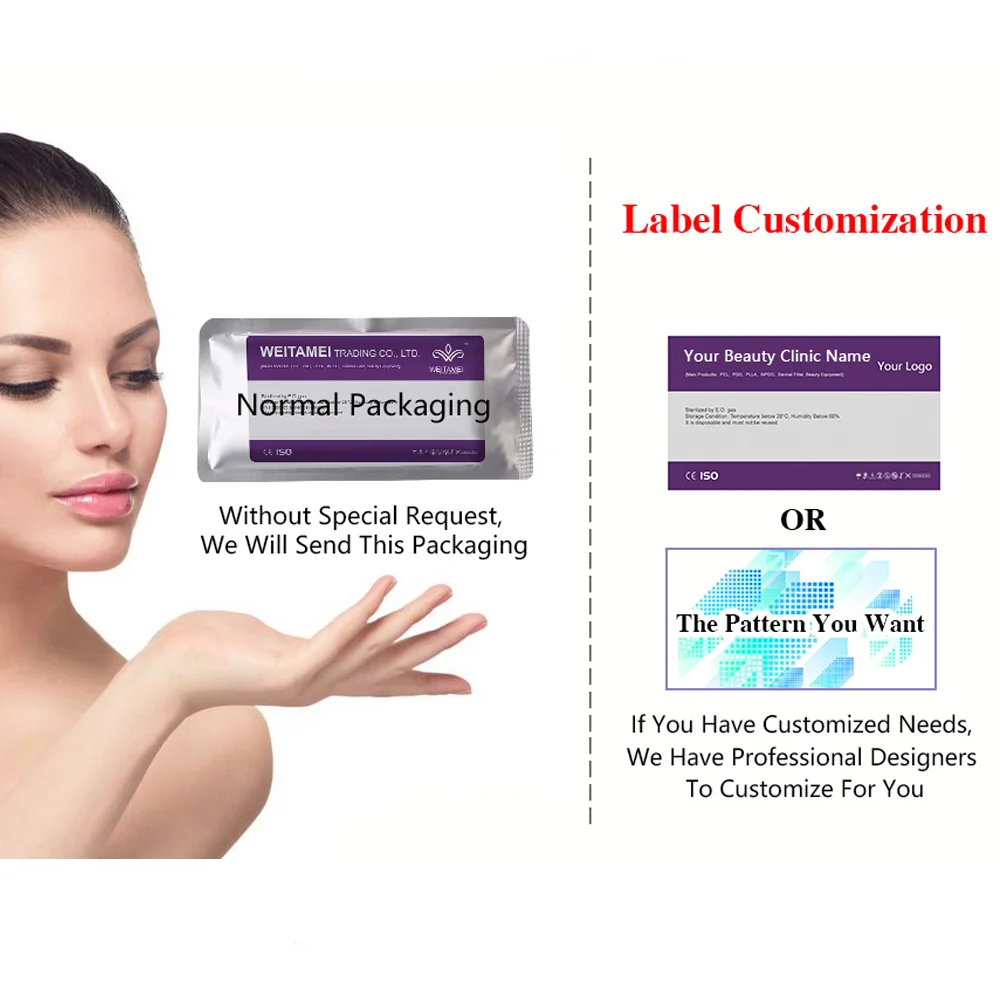 Ce Approval Absorbable 19g 120mm Neck Face Lifting Hilos Tensores Pcl Thread 3d 4d 6d Pdo Cog Threads