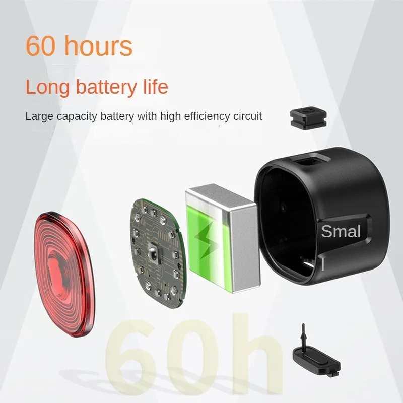 Intellint Sensing Bicycle Tail Lights Strongly Bright Warning Brake Lights for Night Riding Battery Powered