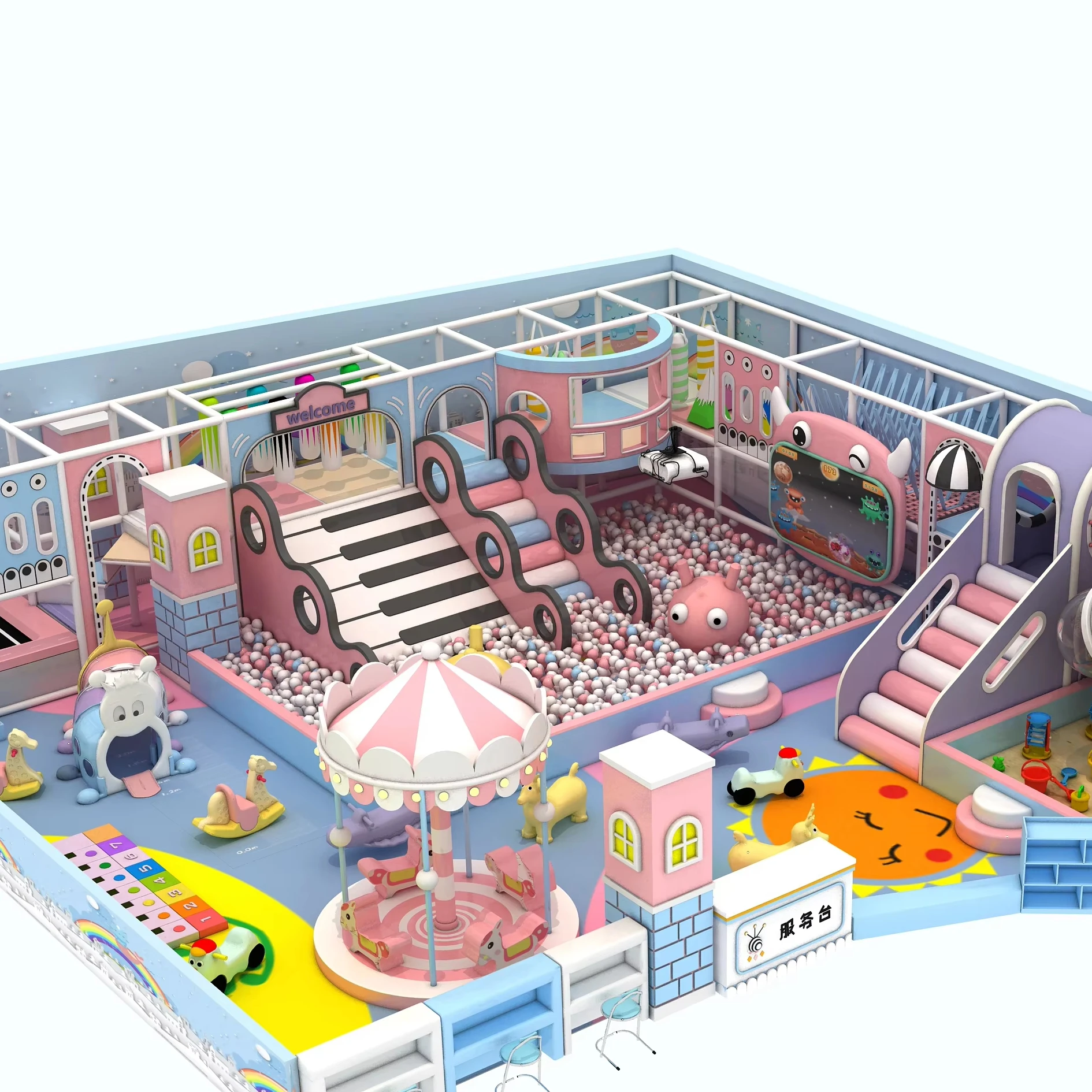 medium kids multifunctional play gym manufacturer amusement for sale