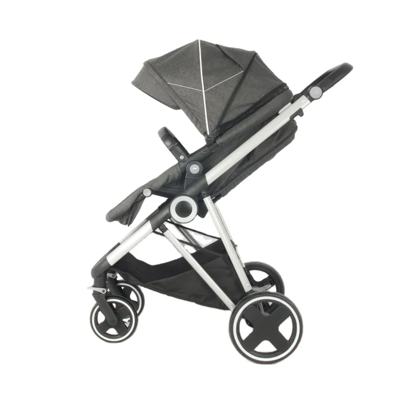 С высоким обзором коляска люлька 3 в 1 складная рама из алюминиевого сплава, детская коляска, с корзиной