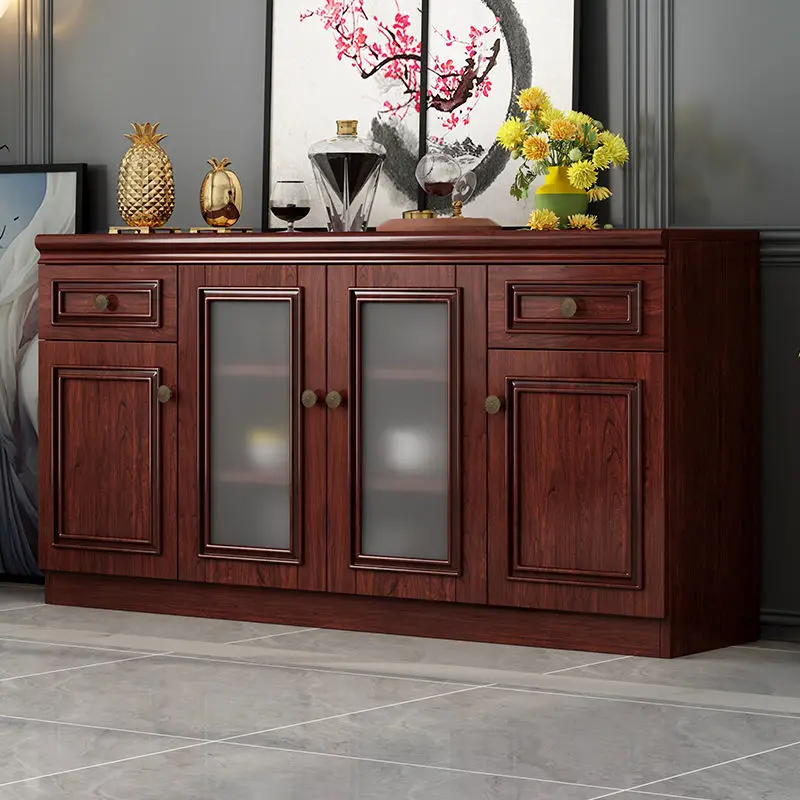 New Chinese style minimalist sideboard wine cabinet integrated against the wall kitchen locker living room storage cabinet