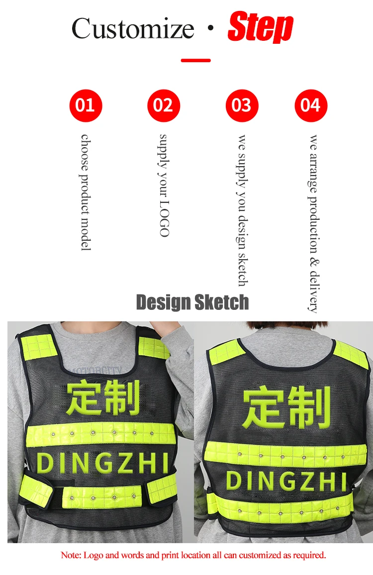 Professional High Quality Reflective Vest Jacket Green Traffic Vests Reflective Vest safety jacket For custom logo