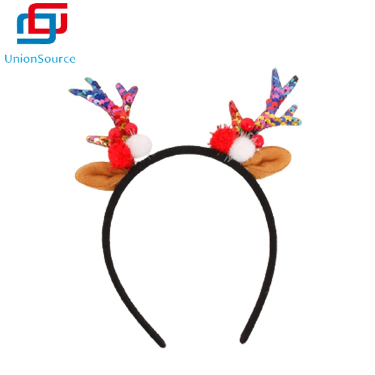 
Christmas Party Headbands Xmas Party Costume Headbands Reindeer Hair Hoop Christmas Photo Prop Booth Headbands for Christmas Par 