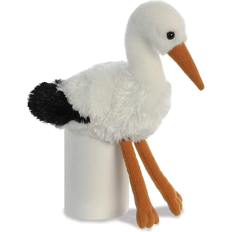 Design best stuffed animals bird doll wholesale customized soft stork bird plush toy for gift