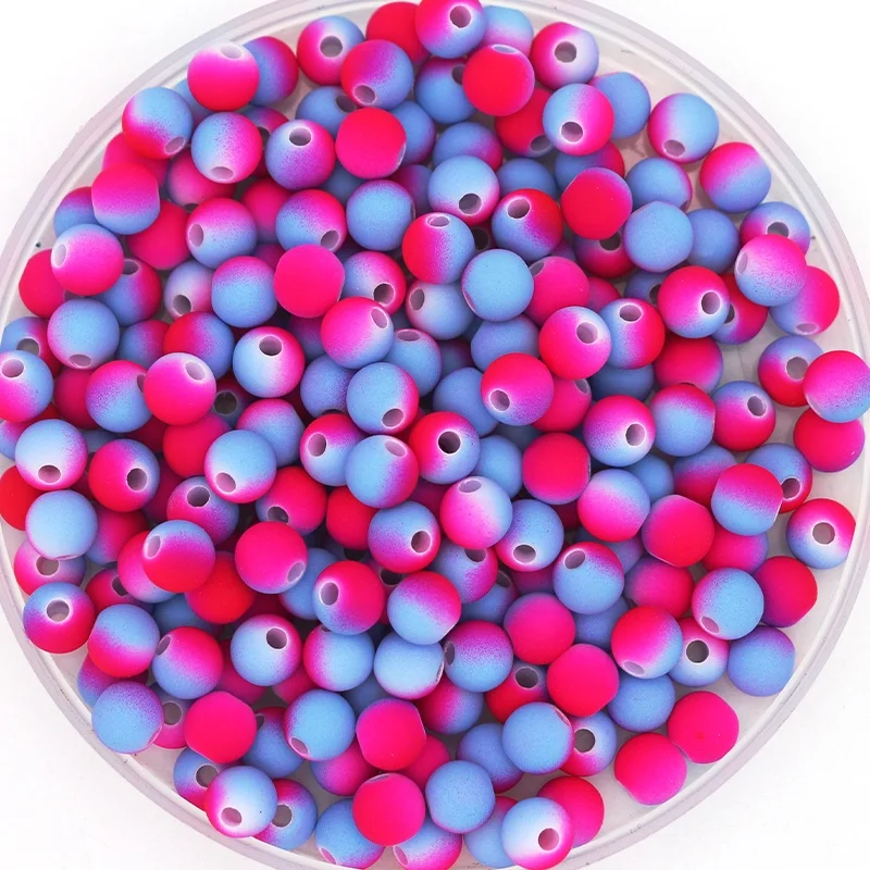 Best Price Multi Color Matt Opaque Acrylic Round Plastic Beads for Diy Jewelry Making Accessories