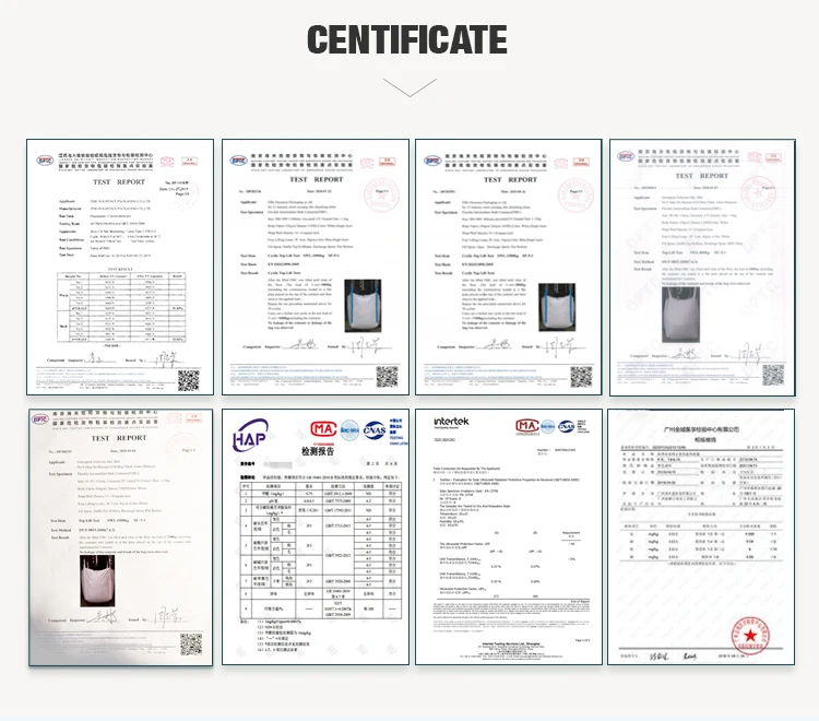 Popular and high quality bulk bags big bags  with various sizes are widely used for flowable and dry products 1000kg