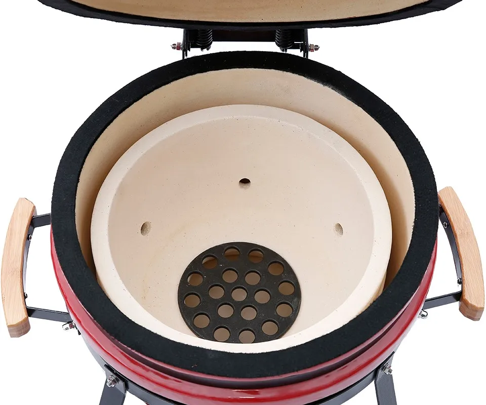 MCD 15Inch Kamado Diamond Charcoal BBQ New Original Barbecue Grill Stainless Steel For Roasting Meat BBQ Fish Grill  wh