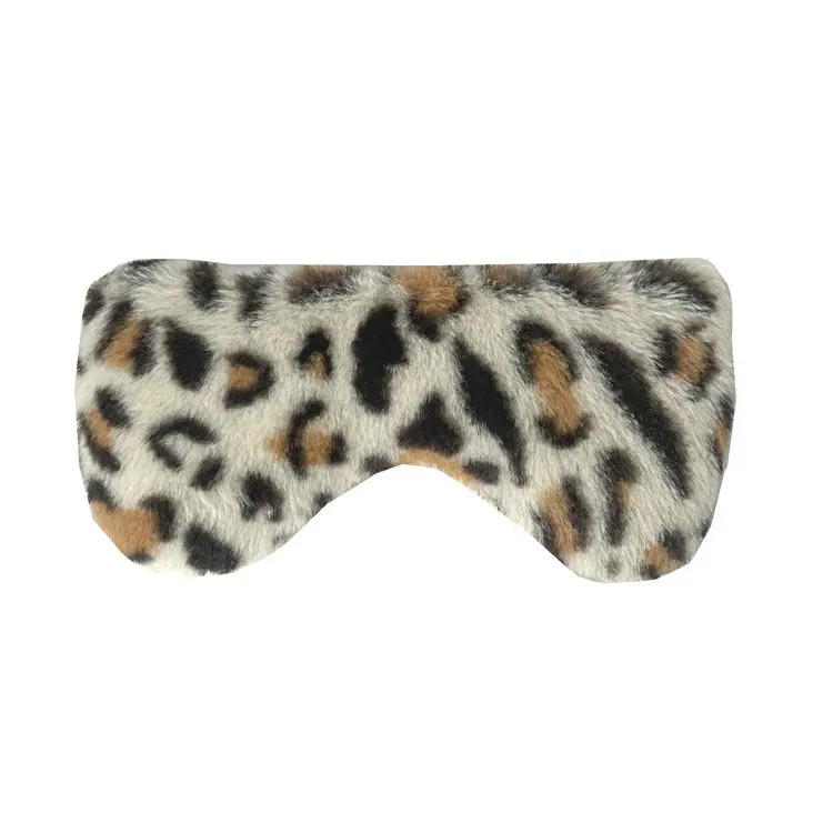 Leopard Print Design Microwavable Heated Flaxseed Lavender Scented Eye Pillow For Yoga