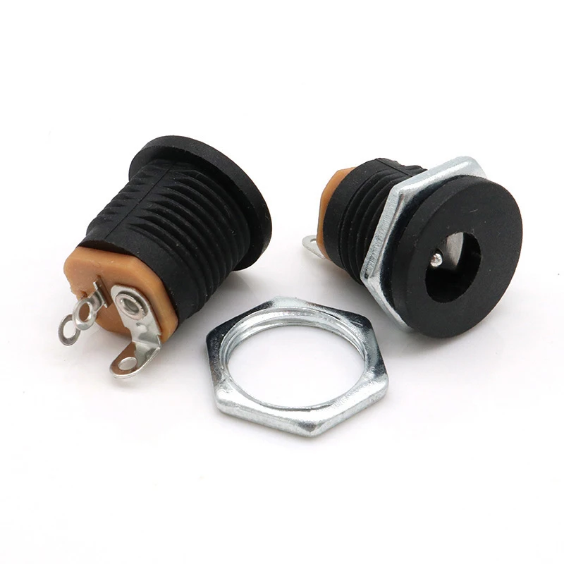 3 Pin Plastic Female DC Power Jack Socket Connector 100pcs/bag