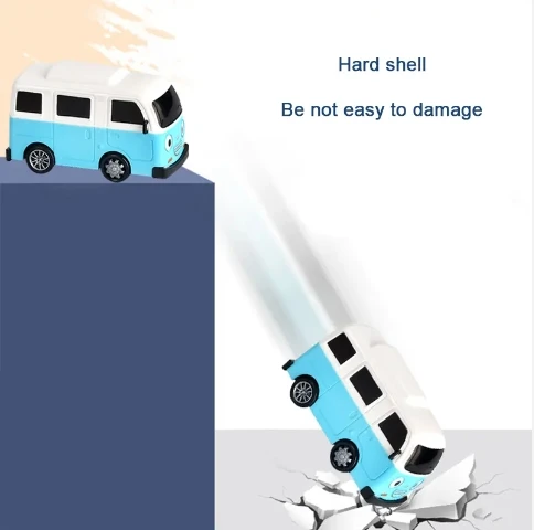 Hot selling mini bus transportation pull back school bus openable door early education educational inertial coaster toy