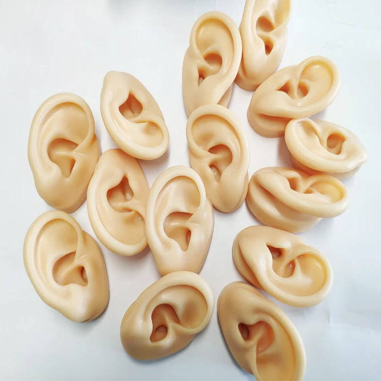 human ear molds silicone ears for earings display ear model