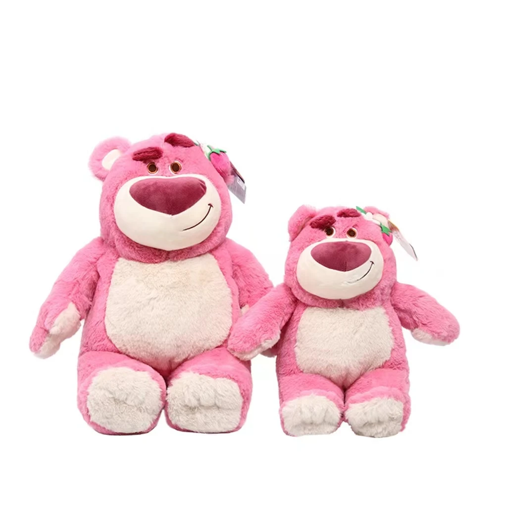 2024 Hot Sale Children Stuffed Animals Plush Blanket Toy Story Cartoon Character Strawberry Bear Plush Pillow Blankets