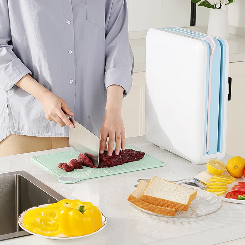 Jesun Intelligent Multifunction Kitchen Smart Cheese Plastic Cutting Board Set With Tray