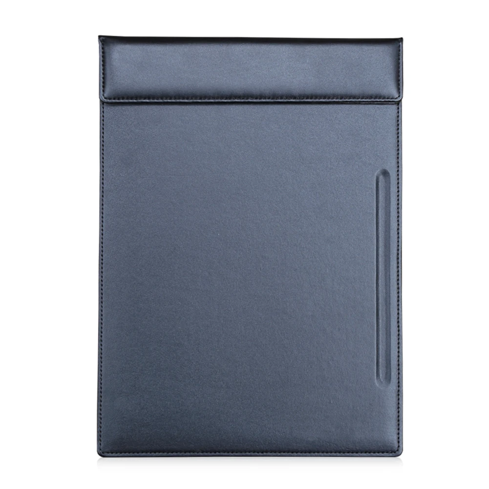 Custom and wholesale A4 Faux Leather Menu Clipboard Writing Board with Pen Slot