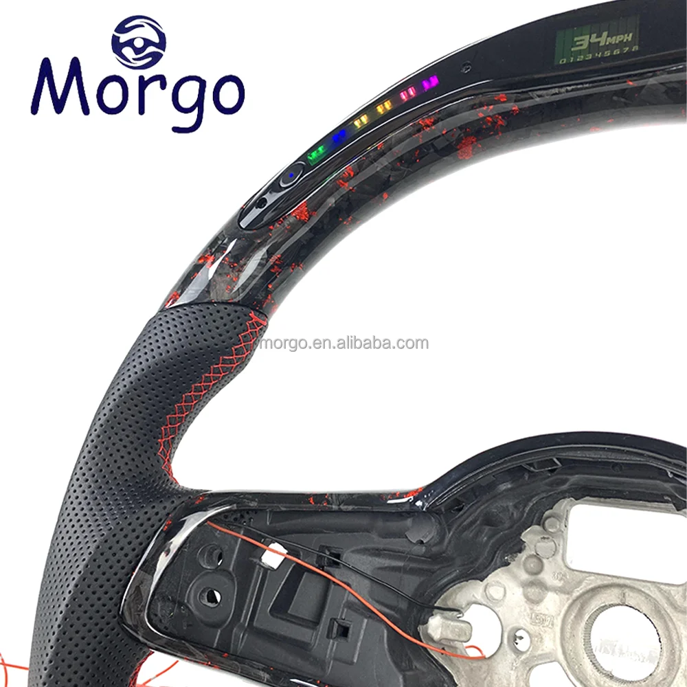 Customized LED Carbon Fiber interior accessories fit for VW Volkswagen Golf MK 5 6 7 8 7.5 6R 7R 8R Gti car steering wheel