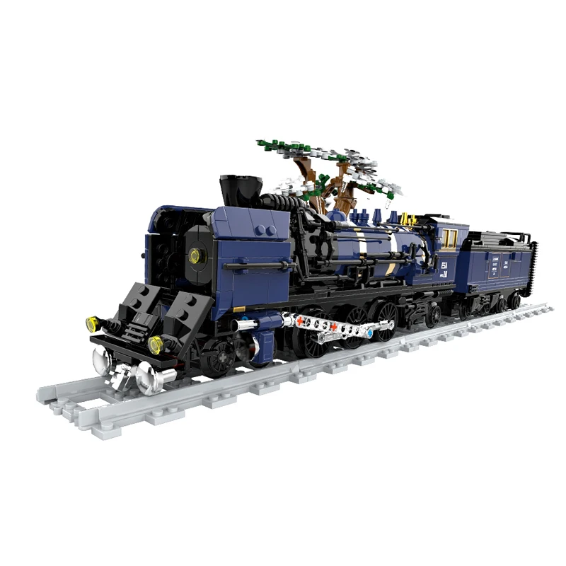 A collection gift for train lovers: Orient Express retro steam building block set model DIY toy remote control version