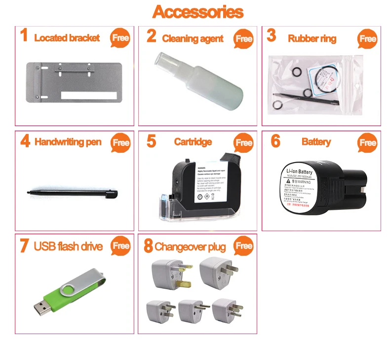 Coditeck 22 languages factory price 12.7mm handheld inkjet printer gun