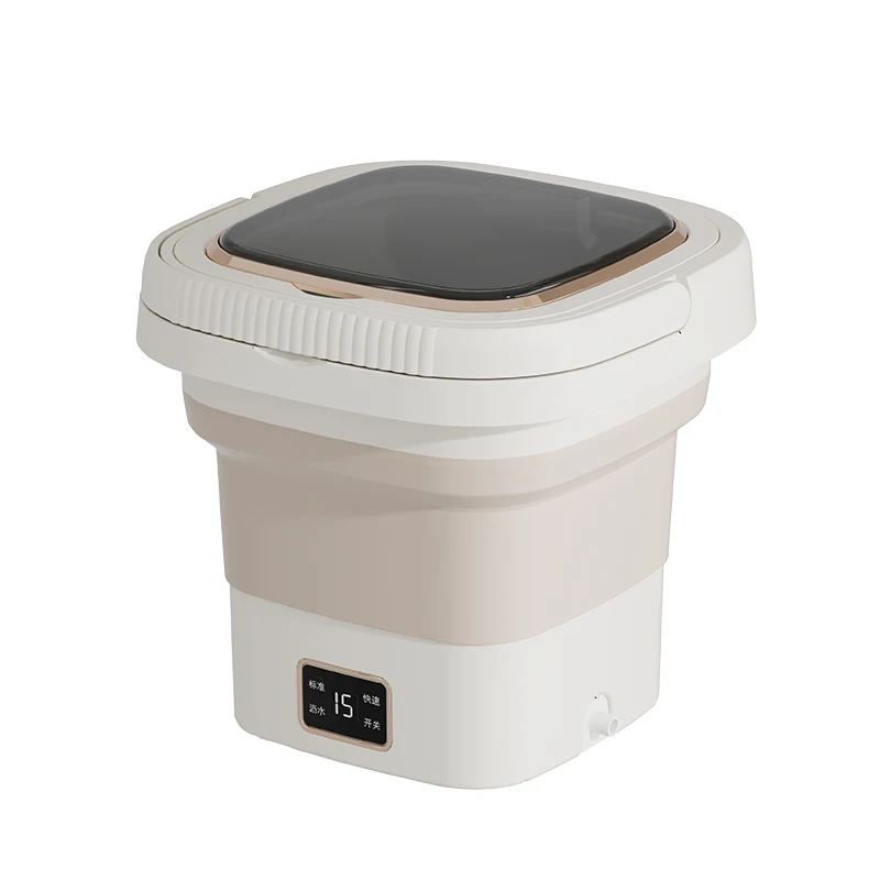Capacity 9L display screen small underwear socks portable mini folding clothes washing machine