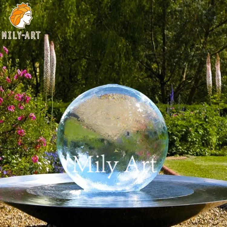 Custom Design Outdoor Rolling Round Acrylic Ball Water Fountain for Sale
