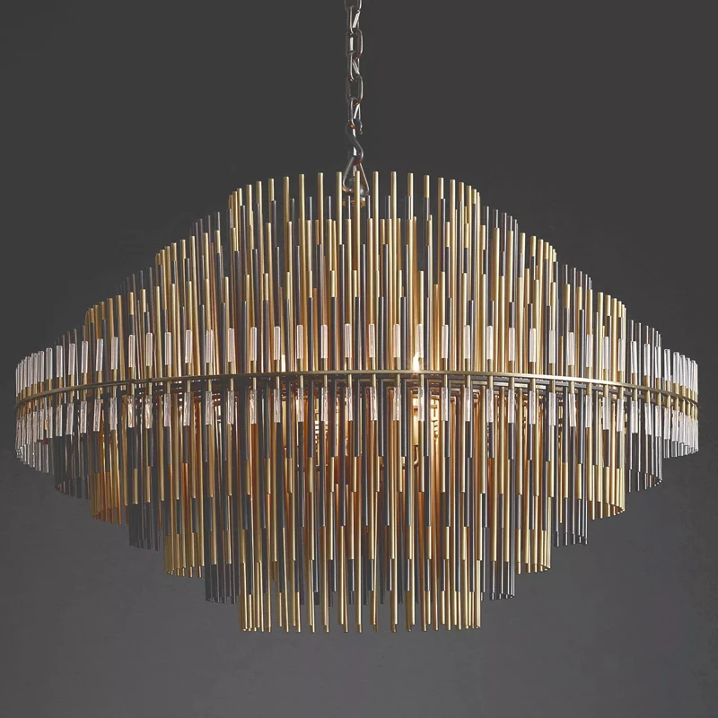 Good Price Banquet Hall Villa Hotel Commercial Big Luxury Stainless Steel Led Crystal Chandelier Lighting