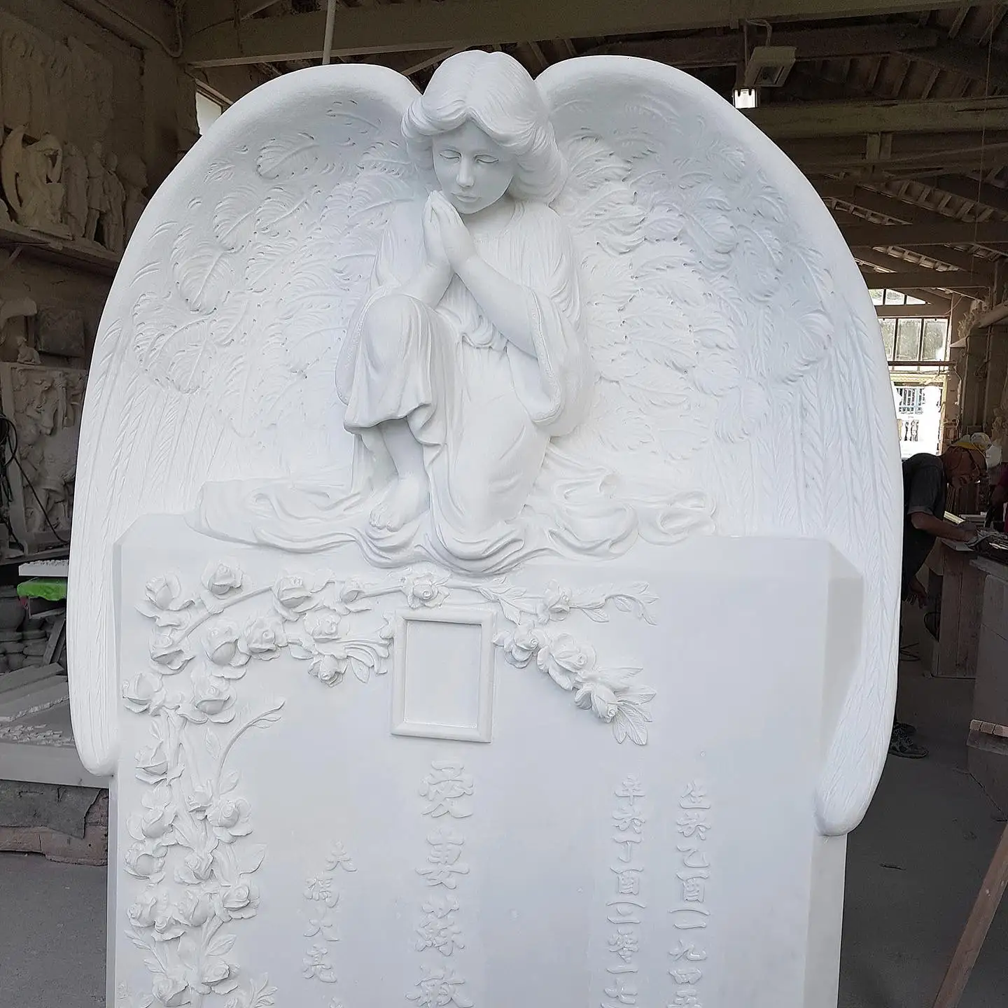 Китайская мраморная фигура статуя садовые статуи скульптуры на открытом воздухе ангелы