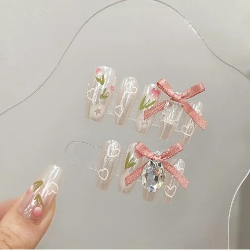 2024 new handmade wearable nail,  nail stickers, phototherapy beauty makeup