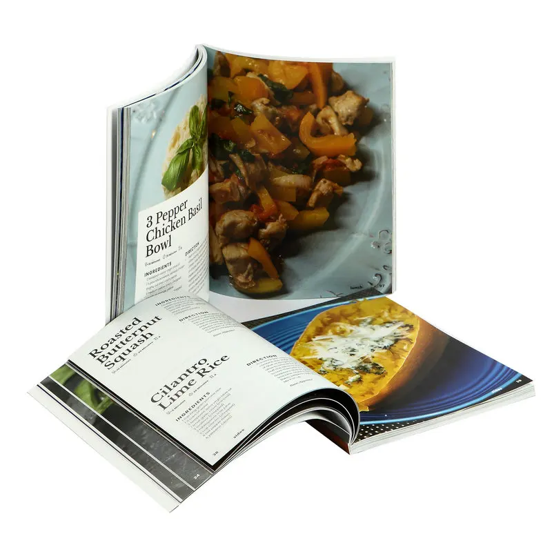 Customized Cookbook Printing Soft Cover Catalogue Book Printing softcover Prochure