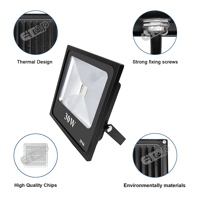 ETOP-Addressable DC12V 30W High Power WS2811 Controlled Flood Lights IP66 Waterproof With Raywu/Paulzhang/Xconnect Connectors