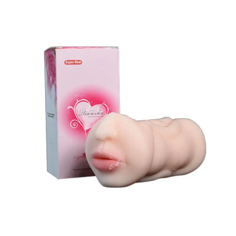 Single End Male Masturbator Mouth Rubber Vagina Plastic Artificial Pocket Pussy For Masturbating