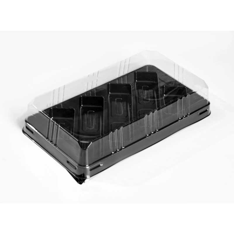 Clear Plastic Clamshell Storage Box Kitchen Refrigerator Use Embossed Fruit Vegetable Berry Lettuce Meat Container