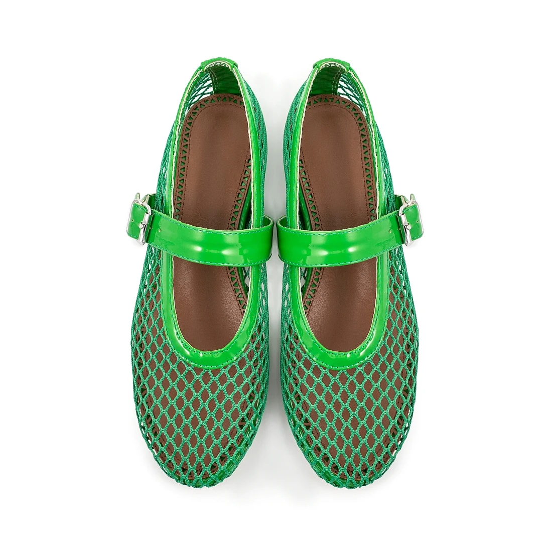 2024 new fashion comfortable sexy round toe women casual large size flat shoes summer net buckle women Mary Jane shoes