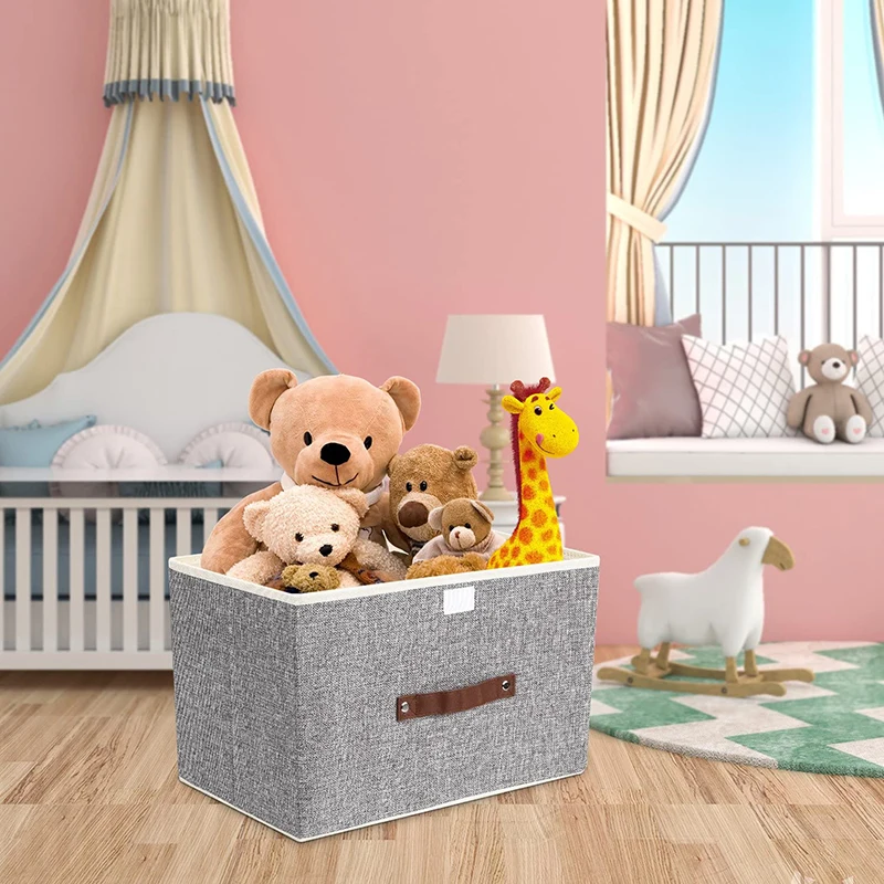Large Folding Baby Toys Travel Camping Sturdy Tool Package Clothes Storage Basket Boxes Organizer With Lid