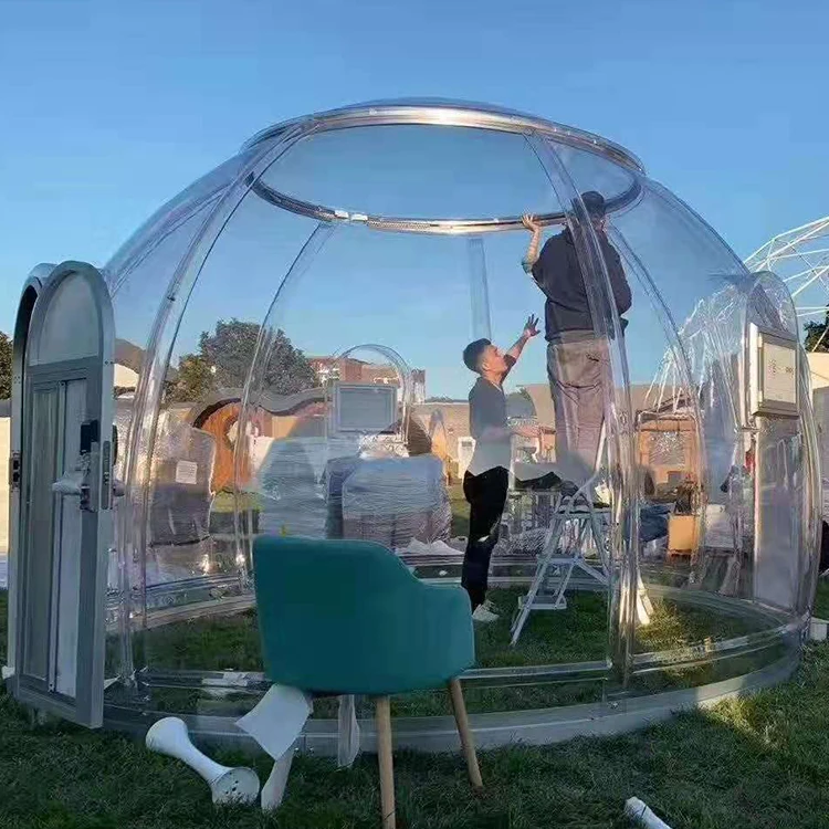 Full House Clear Igloo Winter Glamping Dome Tents Luxury Polycarbonate Dome House