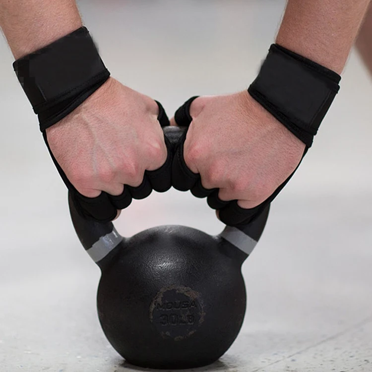 2 in 1 Gym Weight Lifting Gloves with Built In Wrist Wraps