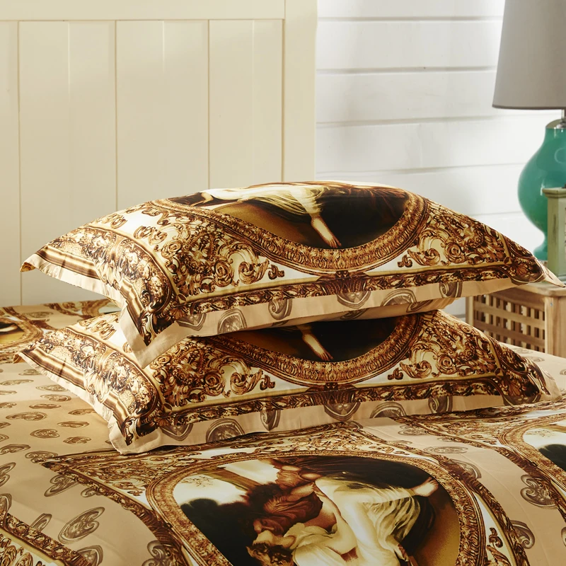 European and American style world famous painting series foreign trade quilt cover three-piece 3D digital printing bedding